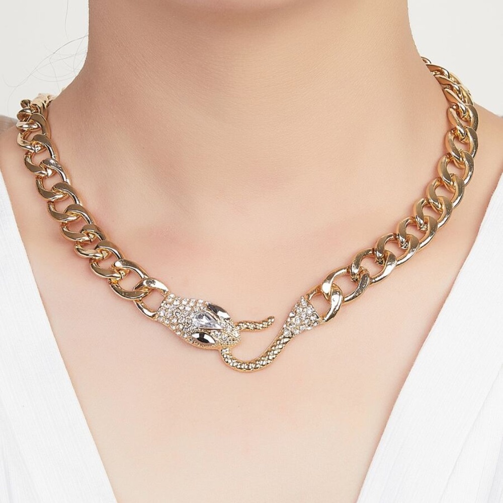 NEW SERPENT SNAKE CHAIN NECKLACE BOUTIQUE